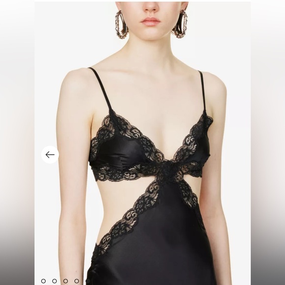 ALEXANDER WANG Lace-embellished cut-out silk midi dress NWT - Picture 6 of 11